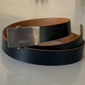 Men’s Yves Saint Laurent belt with industrial buckle
